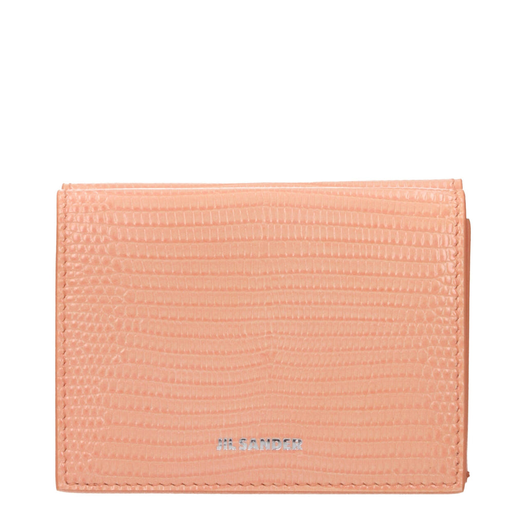 Jil Sander Pink Leather Wallets