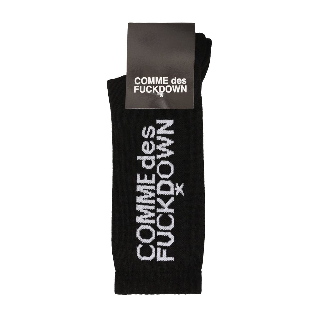 Chaussettes en coton noir Comme Des Fuckdown