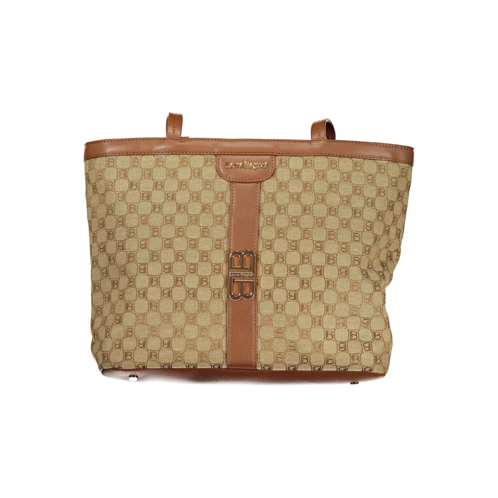 Laura Biagiotti Beige Polyester Women Handbag