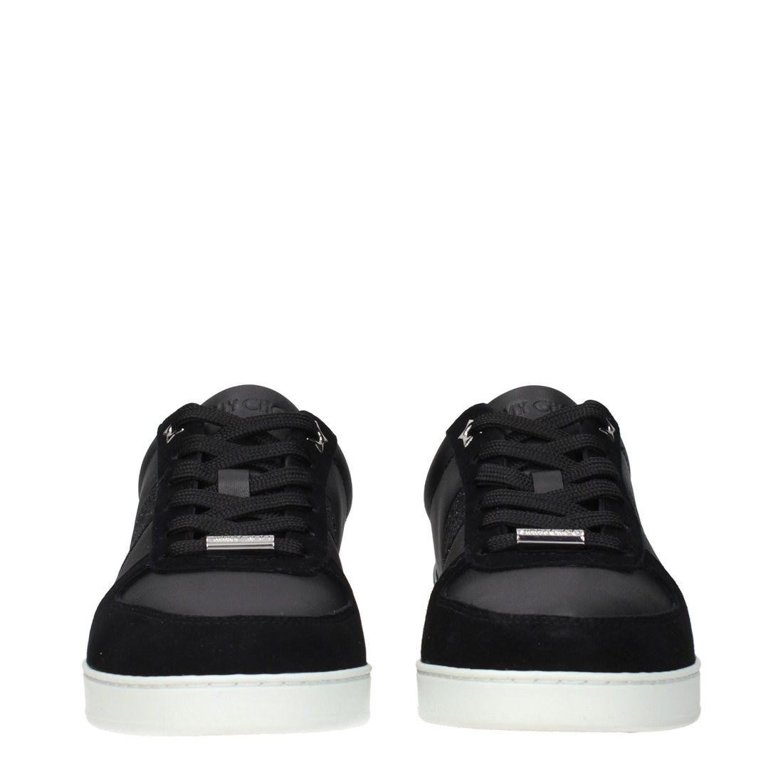 Jimmy Choo Black Leather Low Top Sneakers