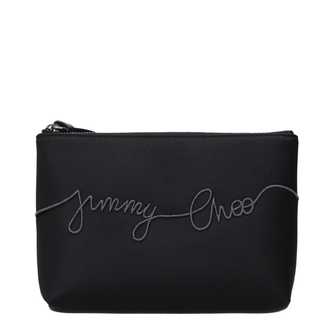 Jimmy Choo Black Satin Clutch Bag