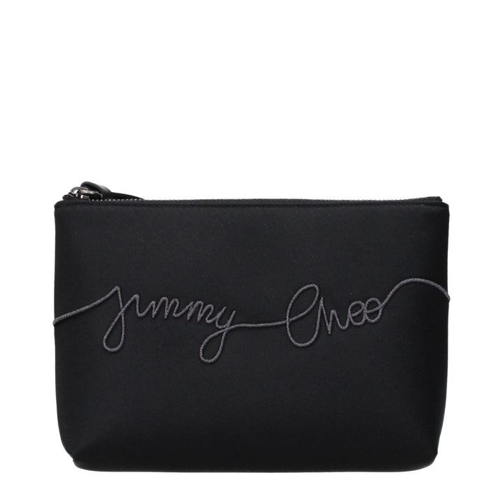Jimmy Choo Black Satin Clutch Bag