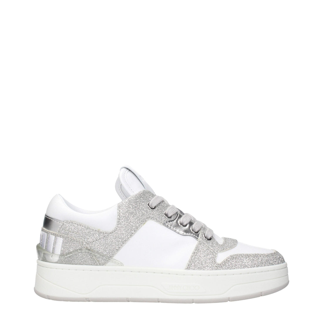 Jimmy Choo White Leather Low Top Sneakers