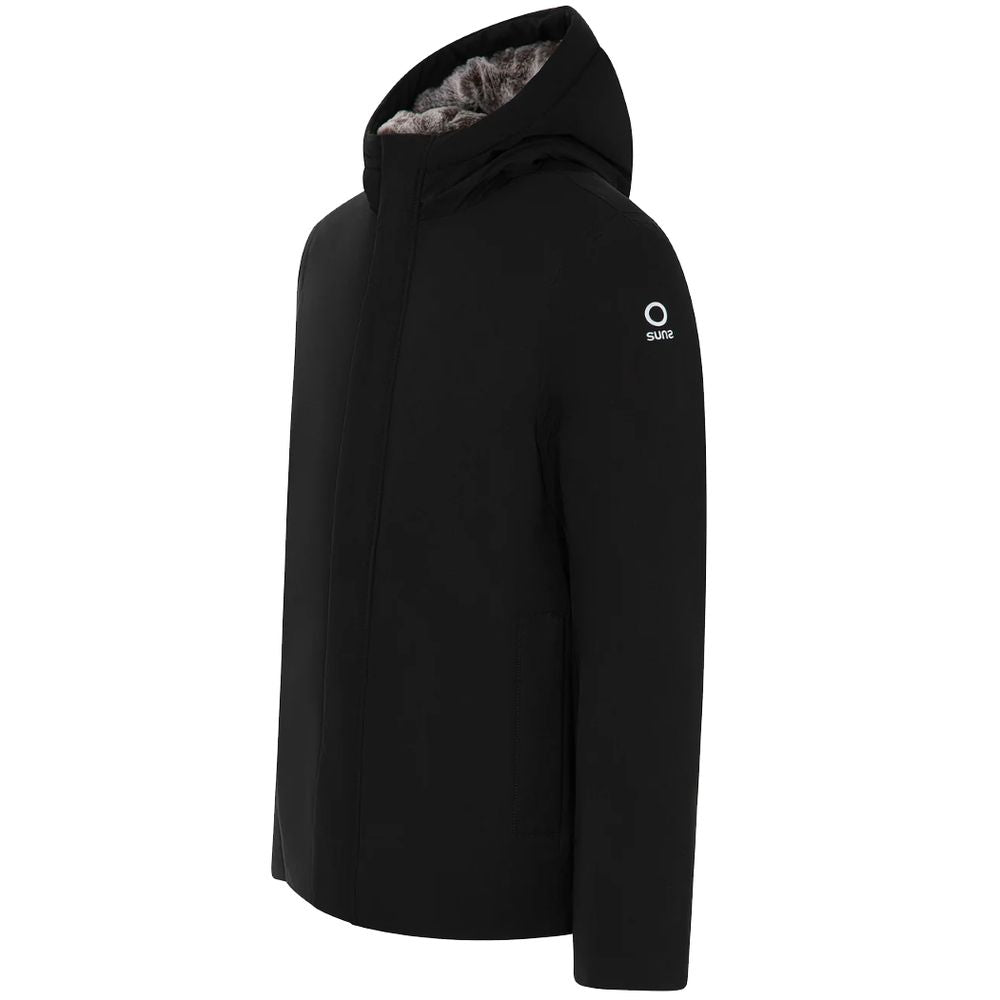 Vestes et manteaux en polyester noir Suns