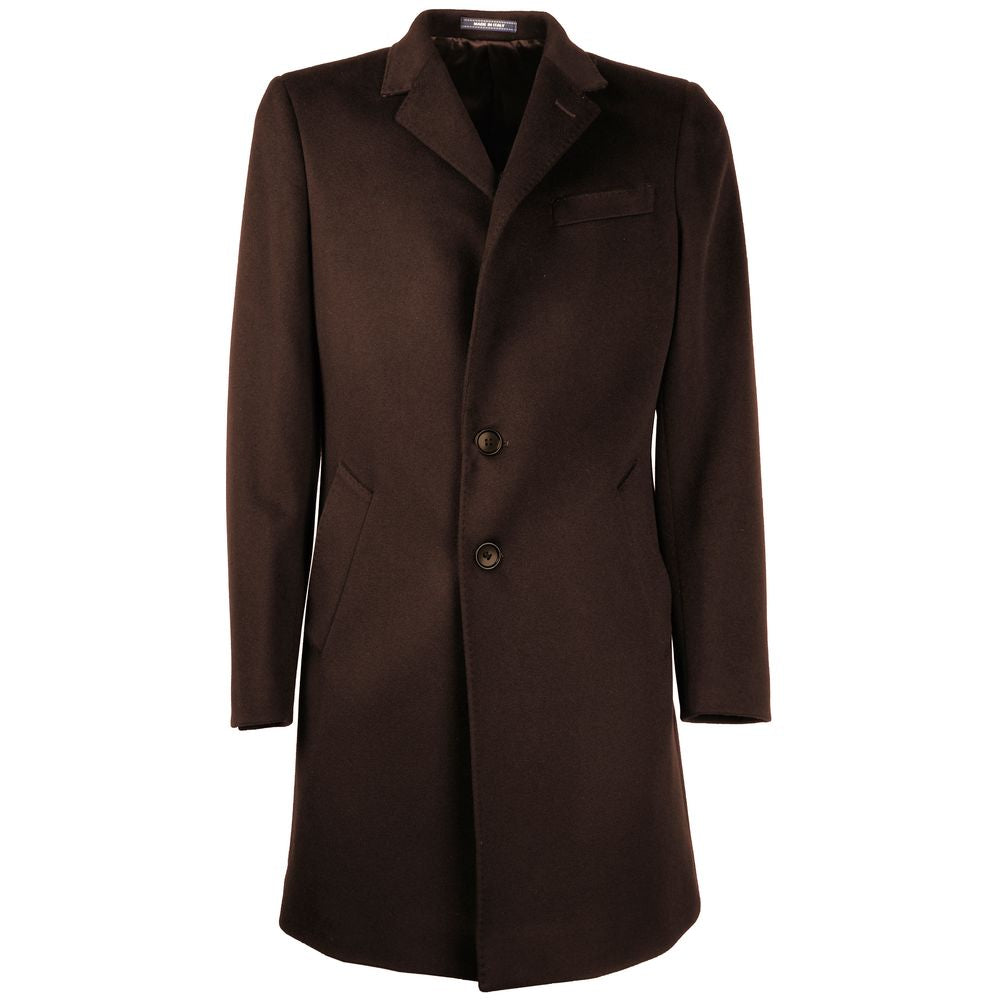 Manteau en laine marron fabriqué en Italie