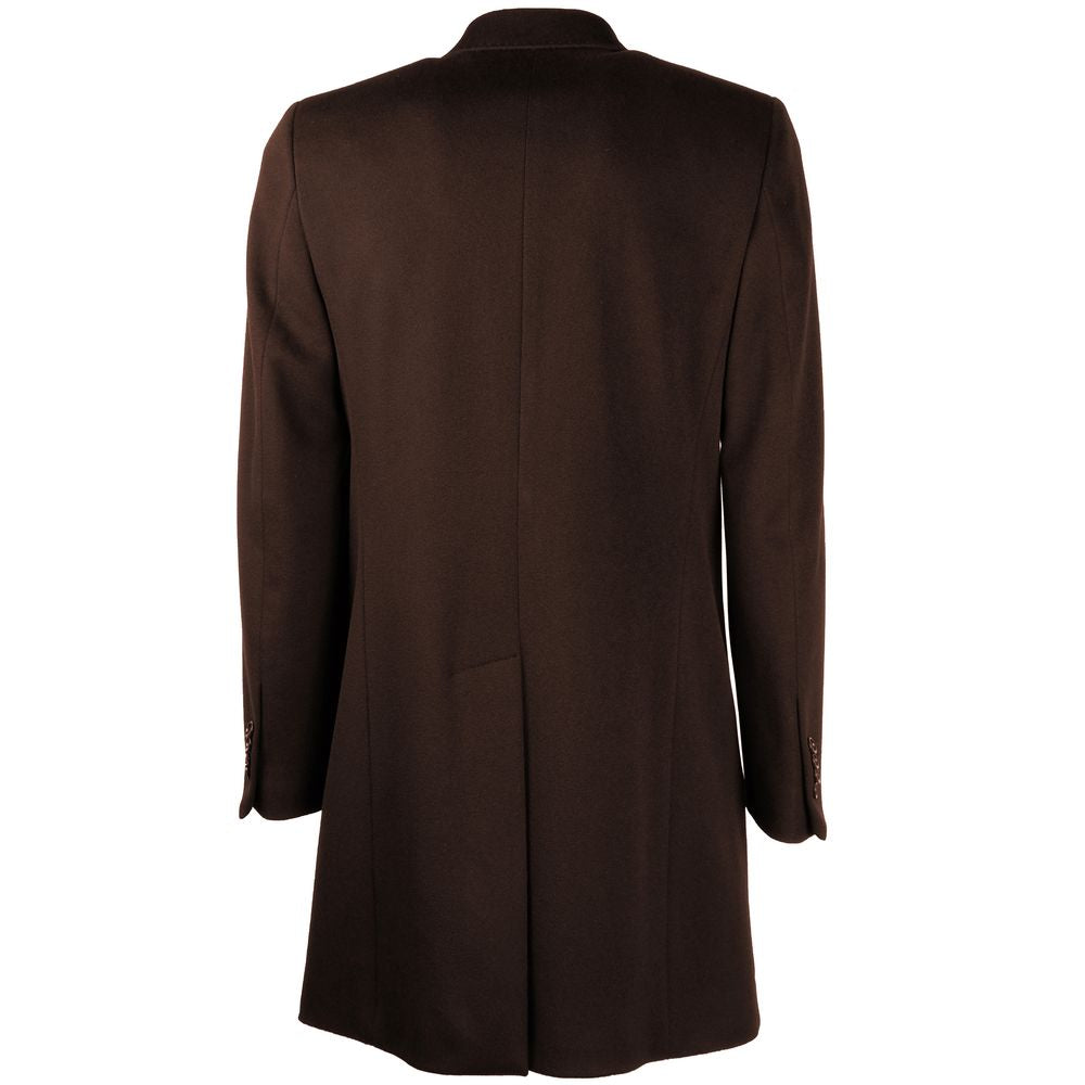 Manteau en laine marron fabriqué en Italie