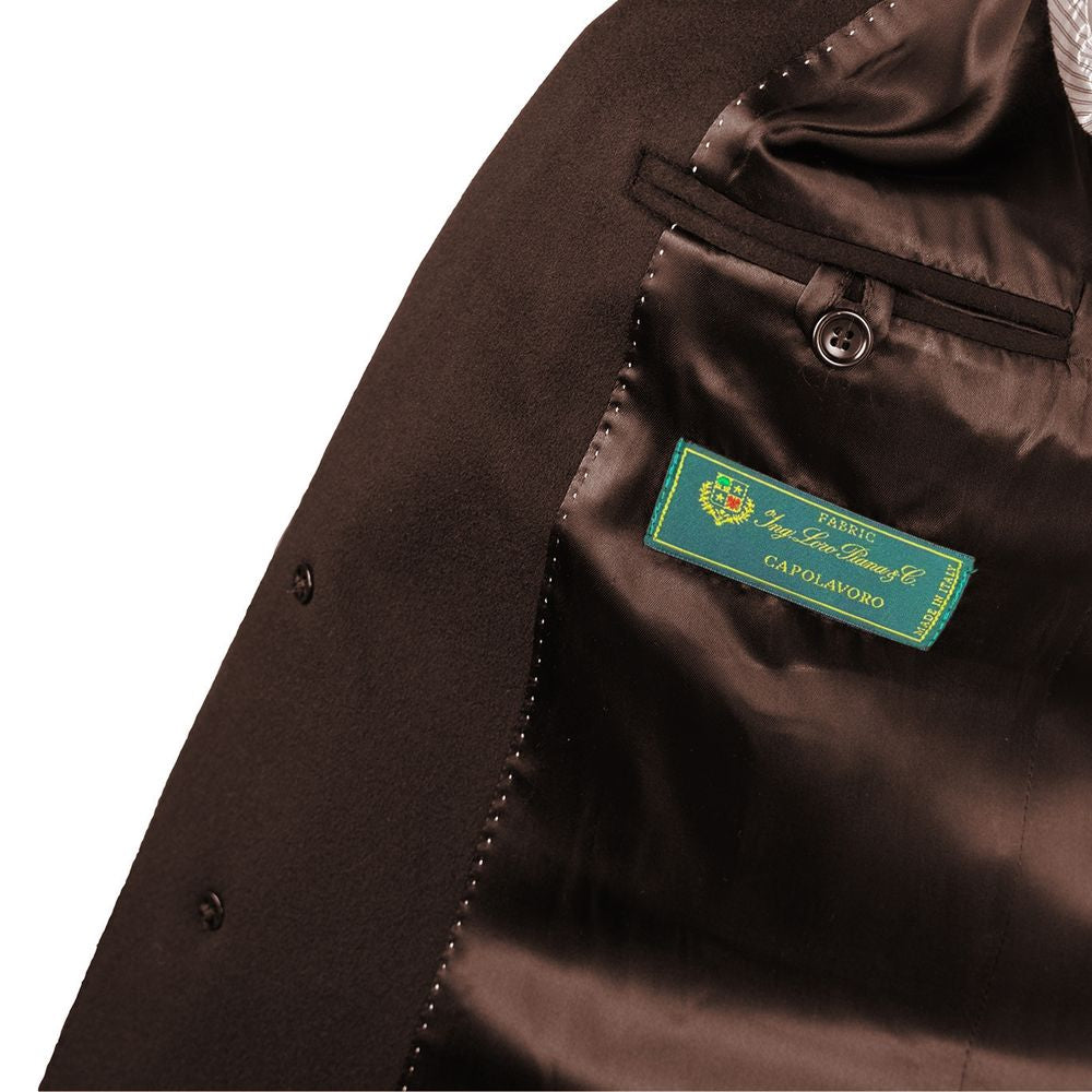 Manteau en laine marron fabriqué en Italie