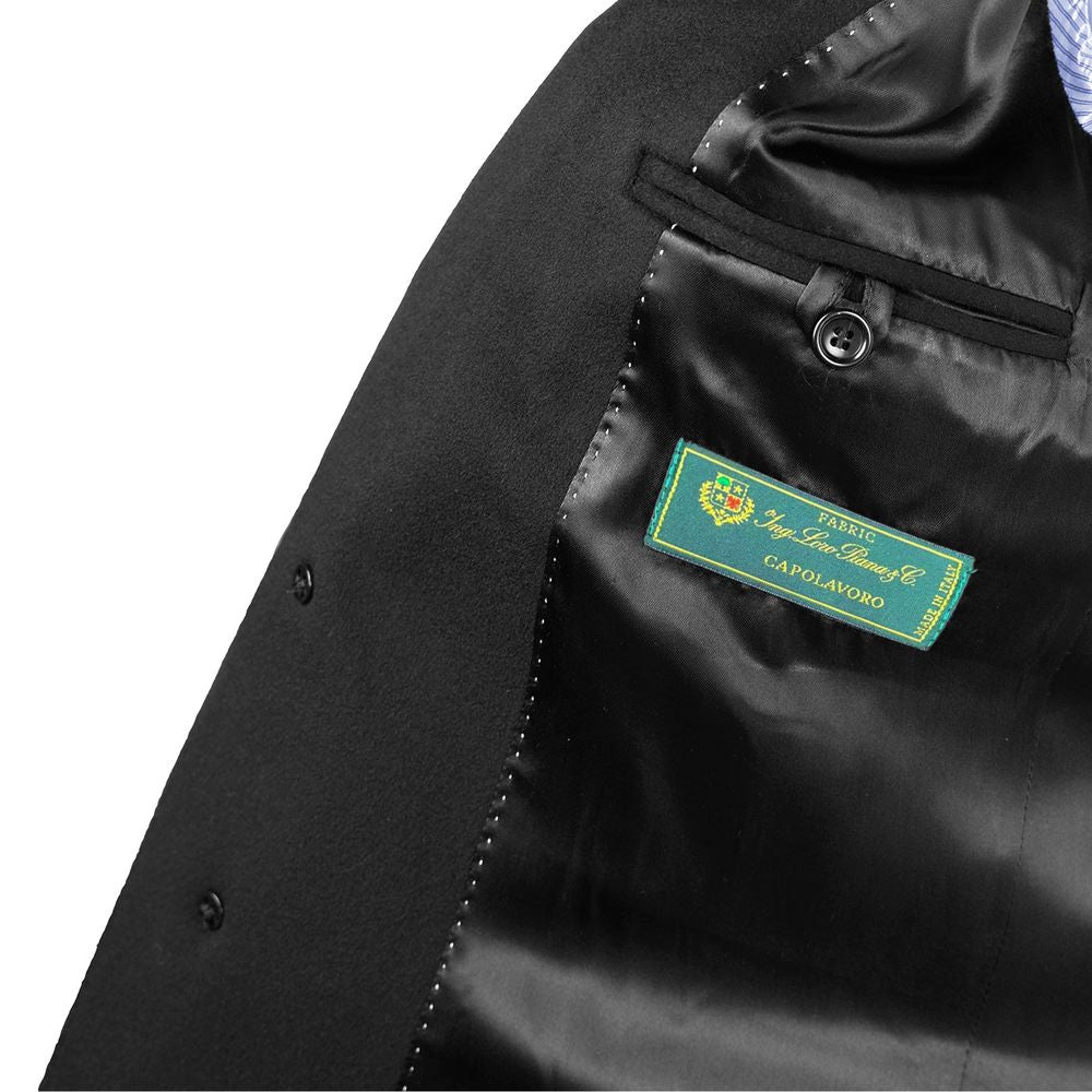 Veste homme en laine noire fabriquée en Italie