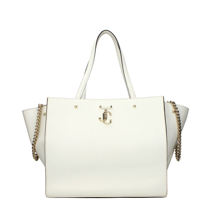 Jimmy Choo White Leather Shoulder Bag