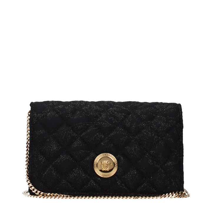 Versace Black Fabric Clutch Bag