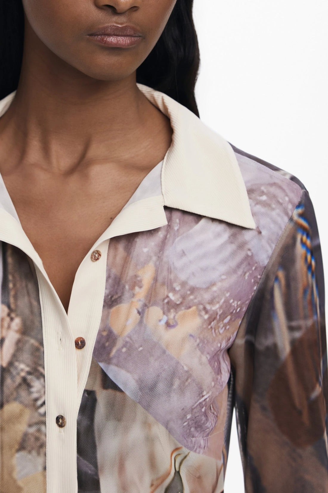 DESIGUAL WOMEN&#39;S LONG-SLEEVED SHIRT