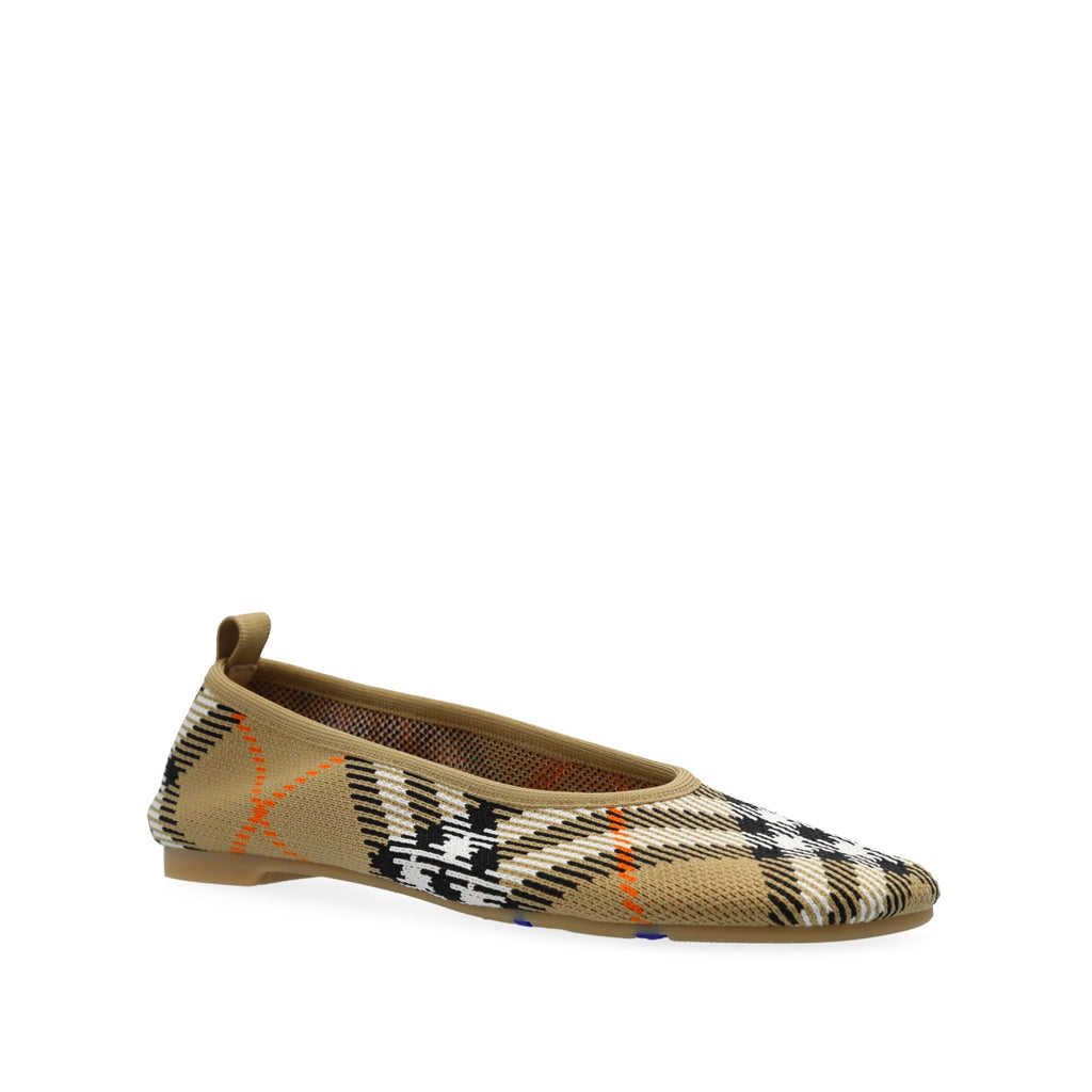 Burberry Checkered Knitted Ballerina Shoes