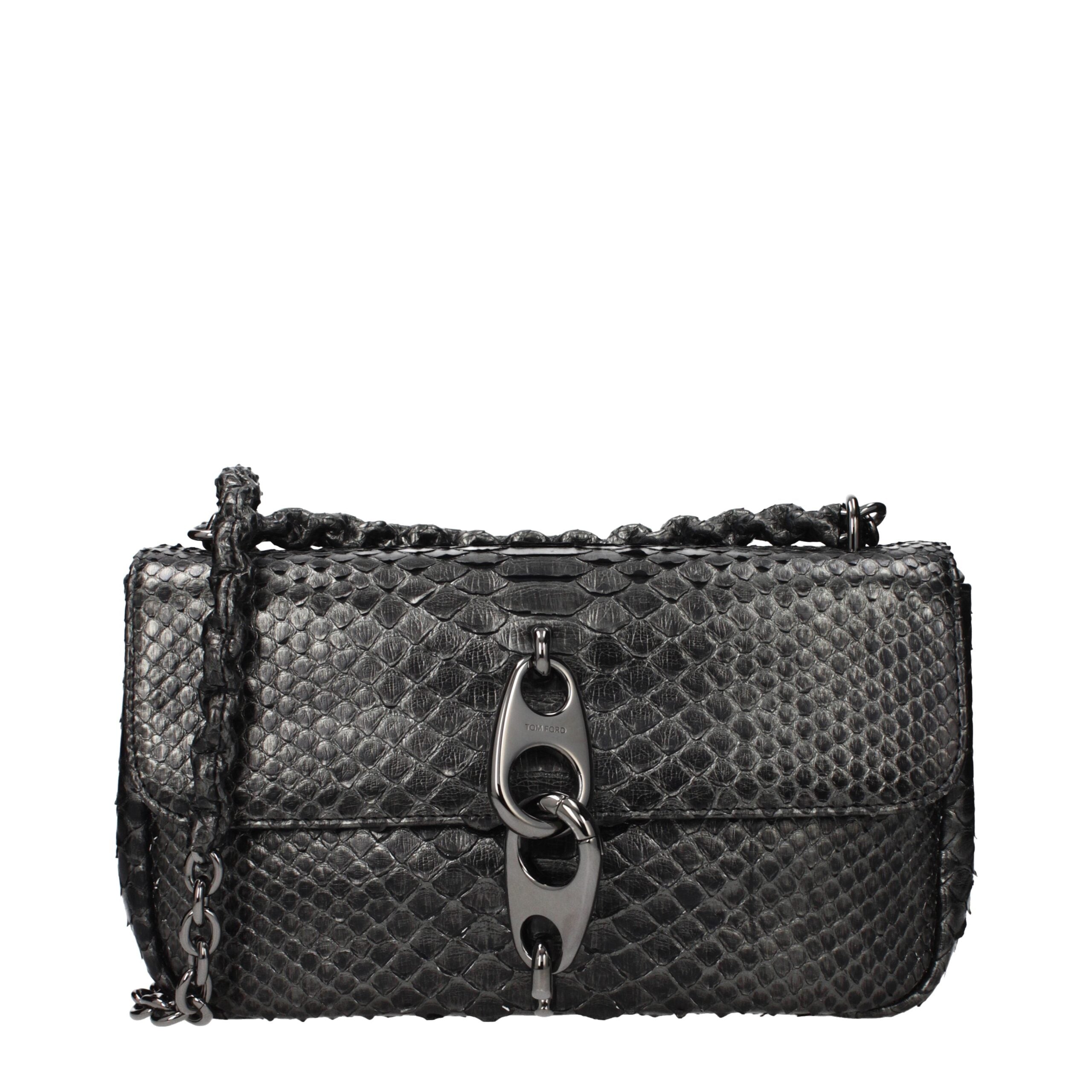 Tom Ford Gray Skin Shoulder Bag