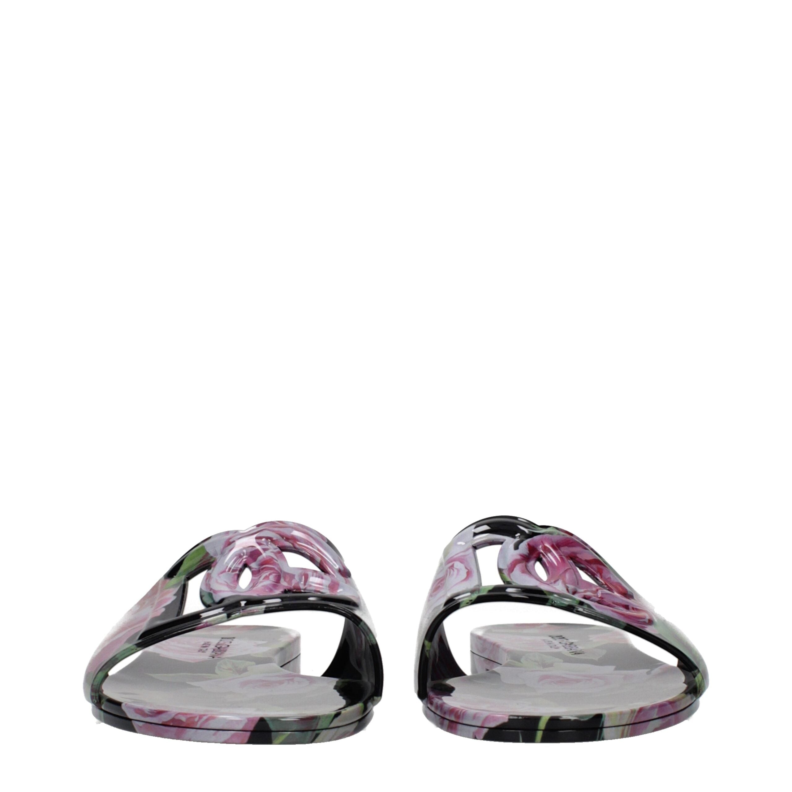 Dolce & Gabbana Black Cotton Slippers