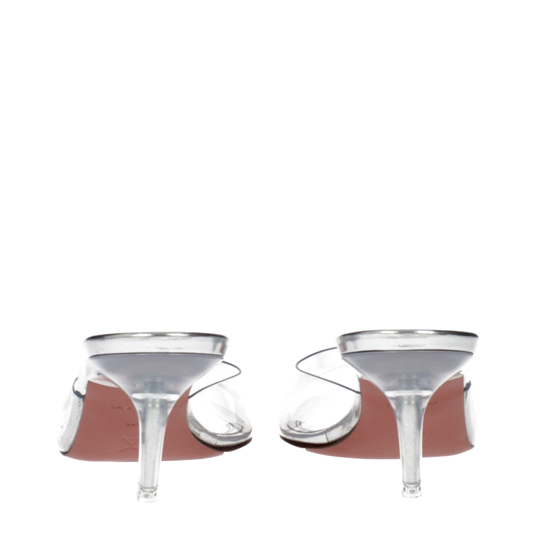 Amina Muaddi Transparent Pvc Stiletto Heel Sandals