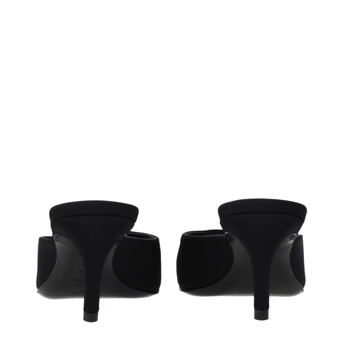 The Attico Black Fabric Flat Sandals