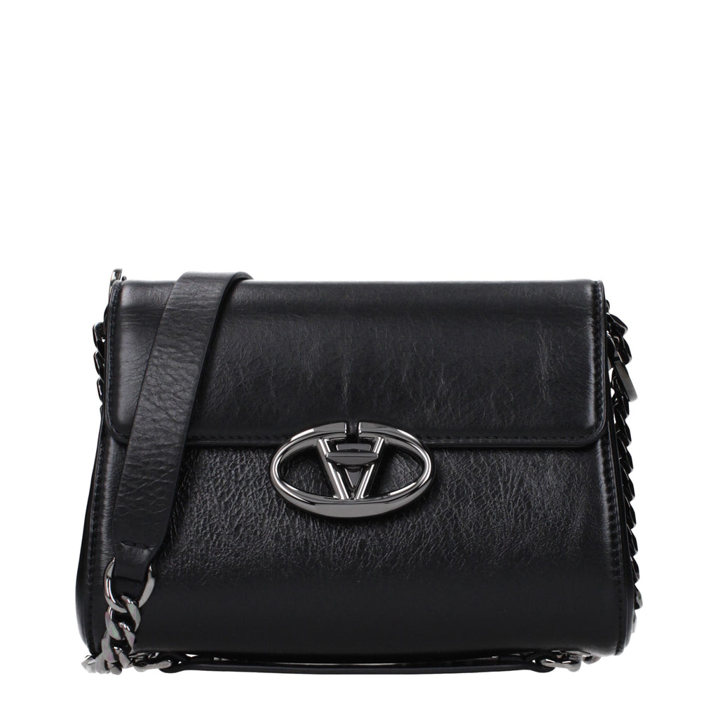 Valentino Garavani Black Leather Crossbody Bag