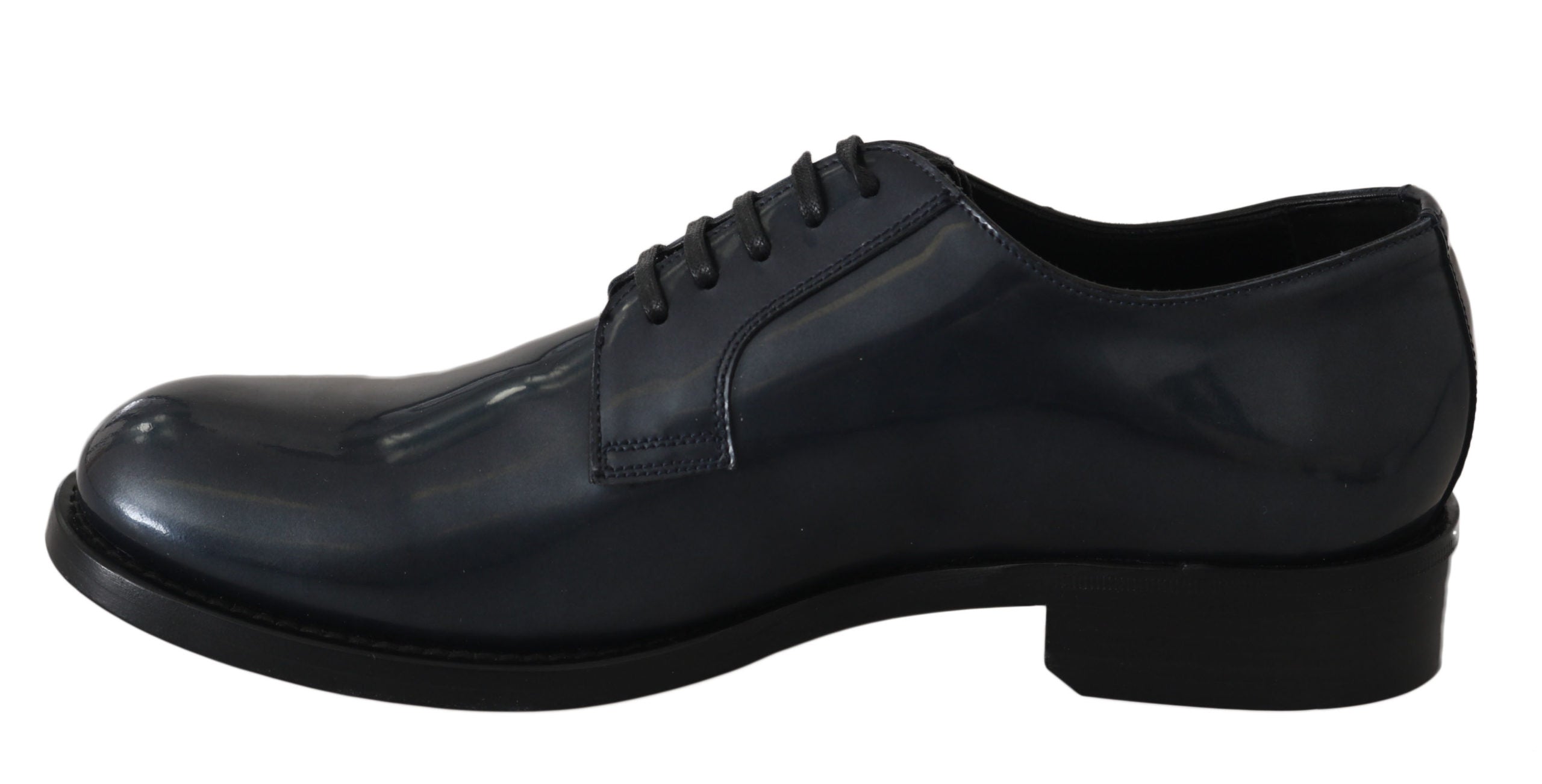 Chaussures Derby élégantes en cuir bleu Dolce &amp; Gabbana