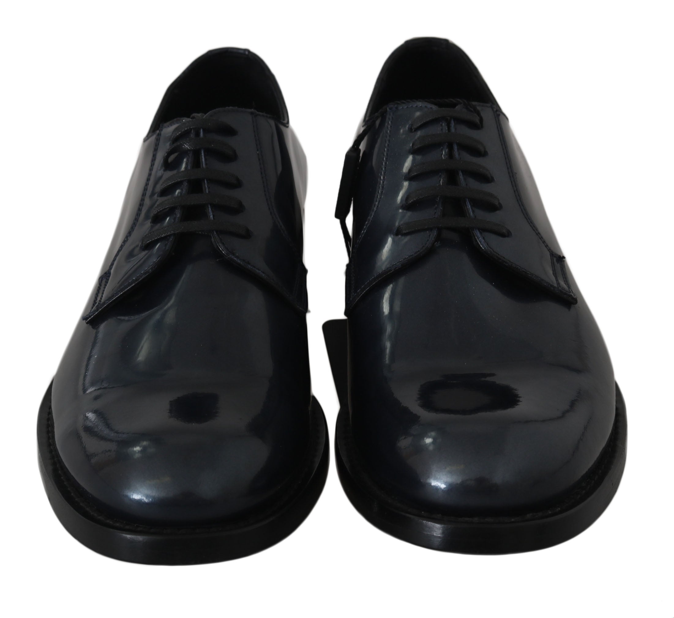 Chaussures Derby élégantes en cuir bleu Dolce &amp; Gabbana