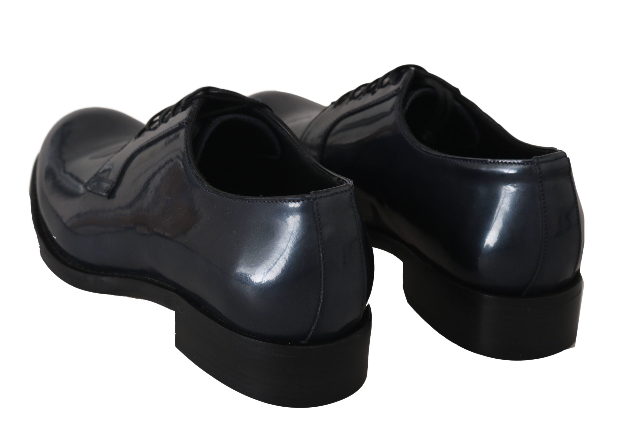 Chaussures Derby élégantes en cuir bleu Dolce &amp; Gabbana