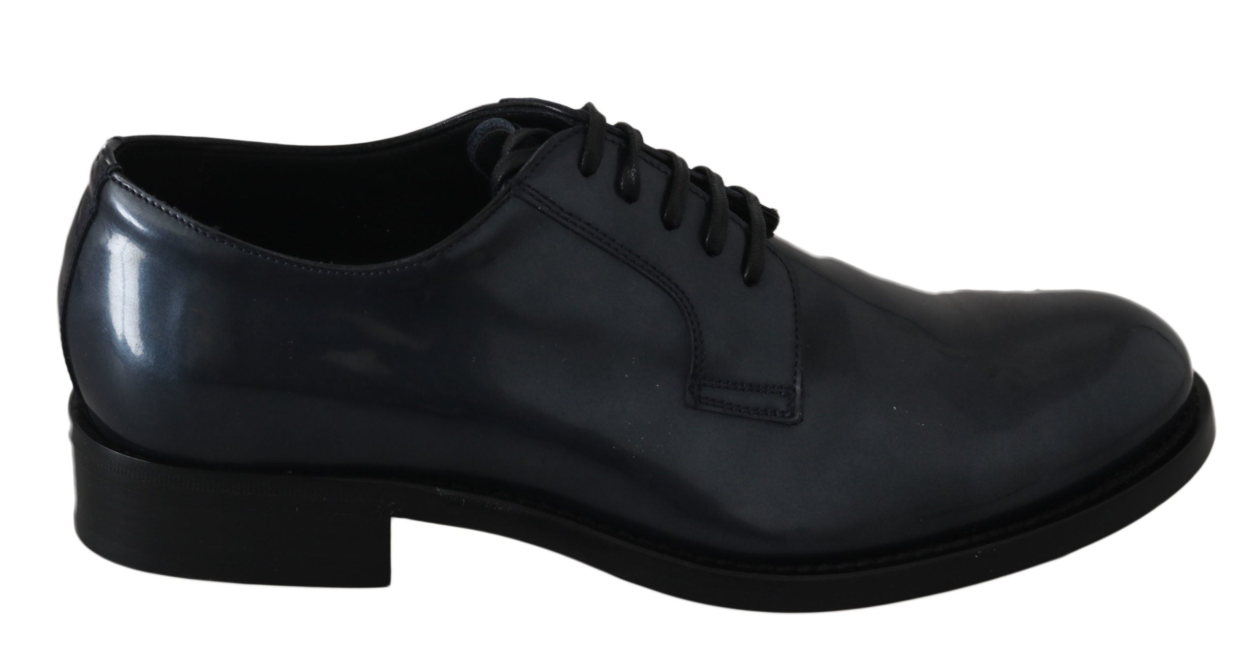 Chaussures Derby élégantes en cuir bleu Dolce &amp; Gabbana