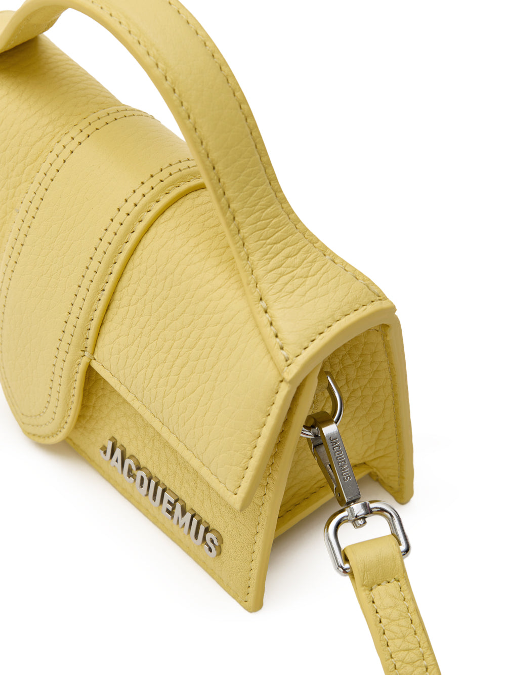 Jacquemus Yellow Hammered Leather Le Mini Bambino Bag