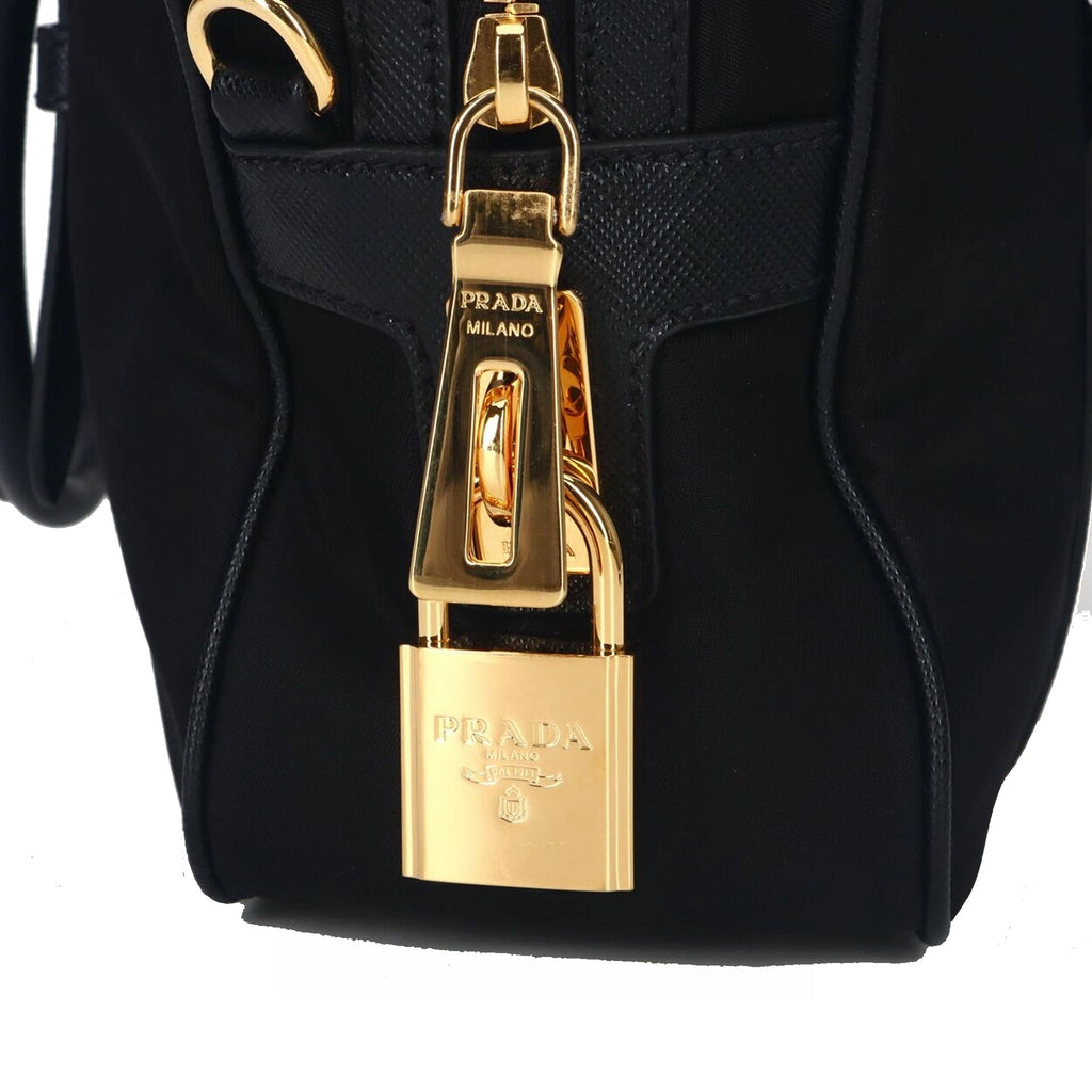 Prada Logo Nylon Top Hand Bag