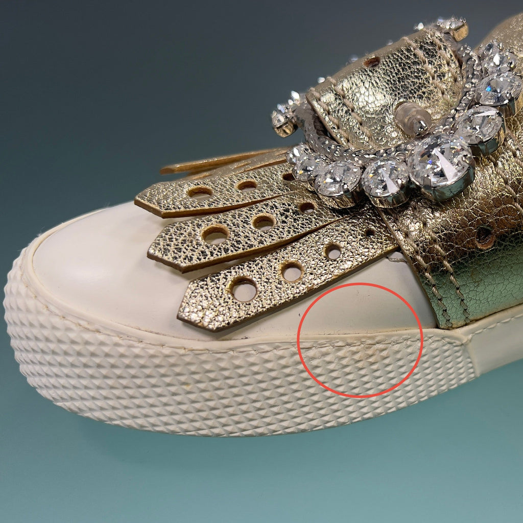Miu Miu Embellished Sneakers - WOMEN SHOES - MIU MIU - Tluxy New