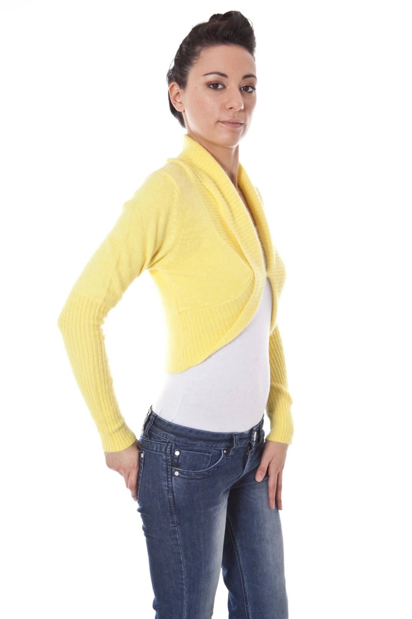 DATCH SHRUG LONG SLEEVE WOMAN YELLOW