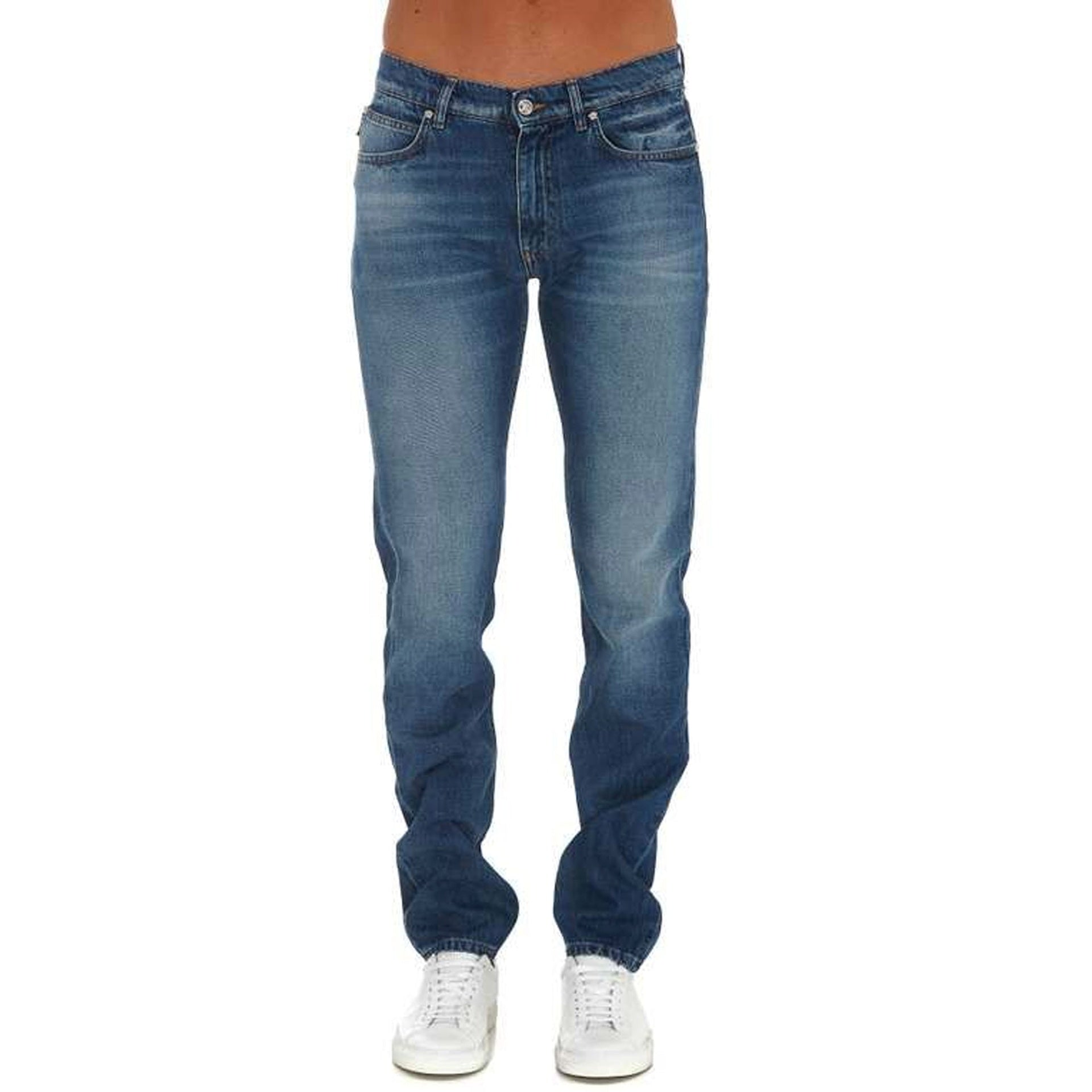 Versace Cotton Logo Denim Jeans
