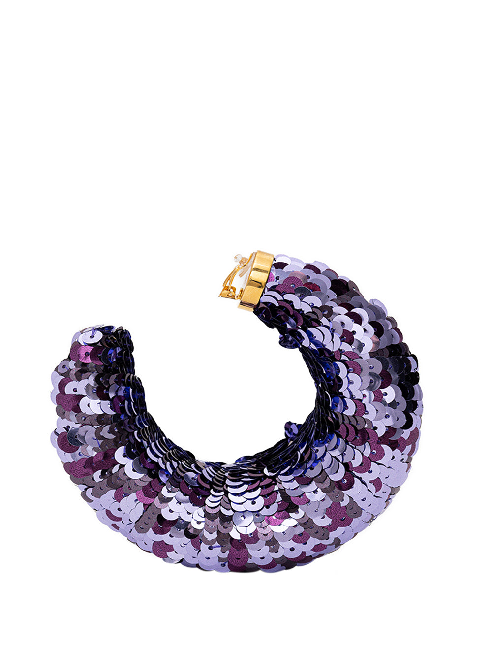 Tom Ford Croissant Sequin Hoop Earrings