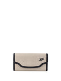 Loro Piana Beige Canvas and Leather Wallet – Siebentaschen