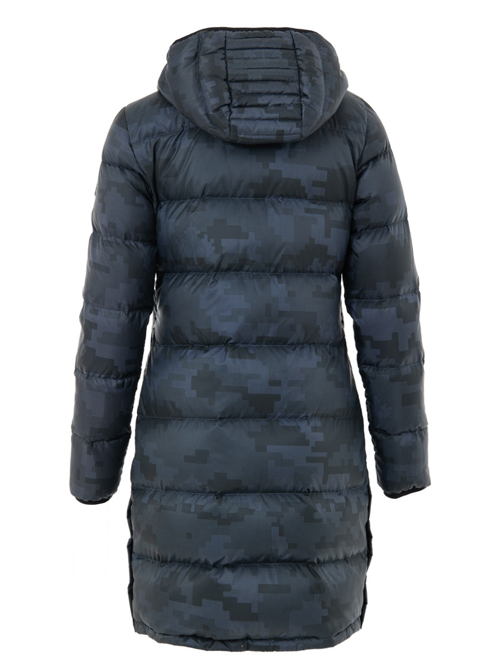 Moose Knuckles Long Padded Down Jacket in Grey