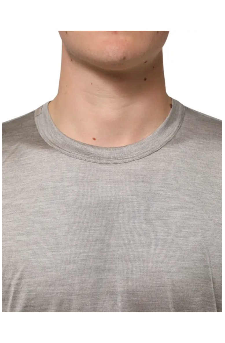 Dolce & Gabbana Beige Hazelnut Silk Shortsleeve Shirt T-shirt