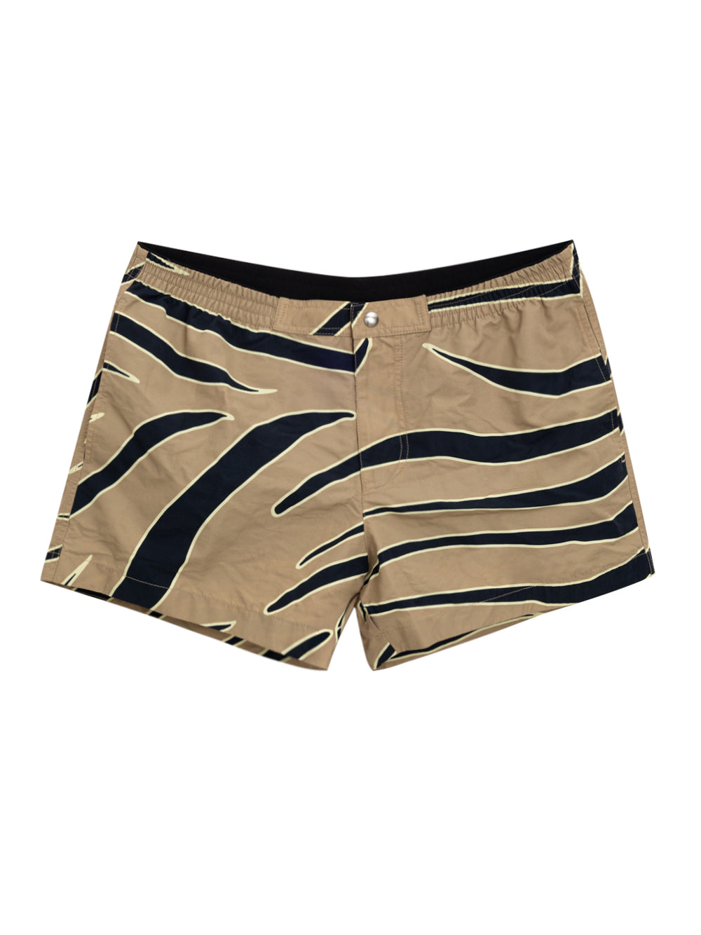 Bottega Veneta Animalier Print Swim Shorts in Beige and Navy – Siebentaschen
