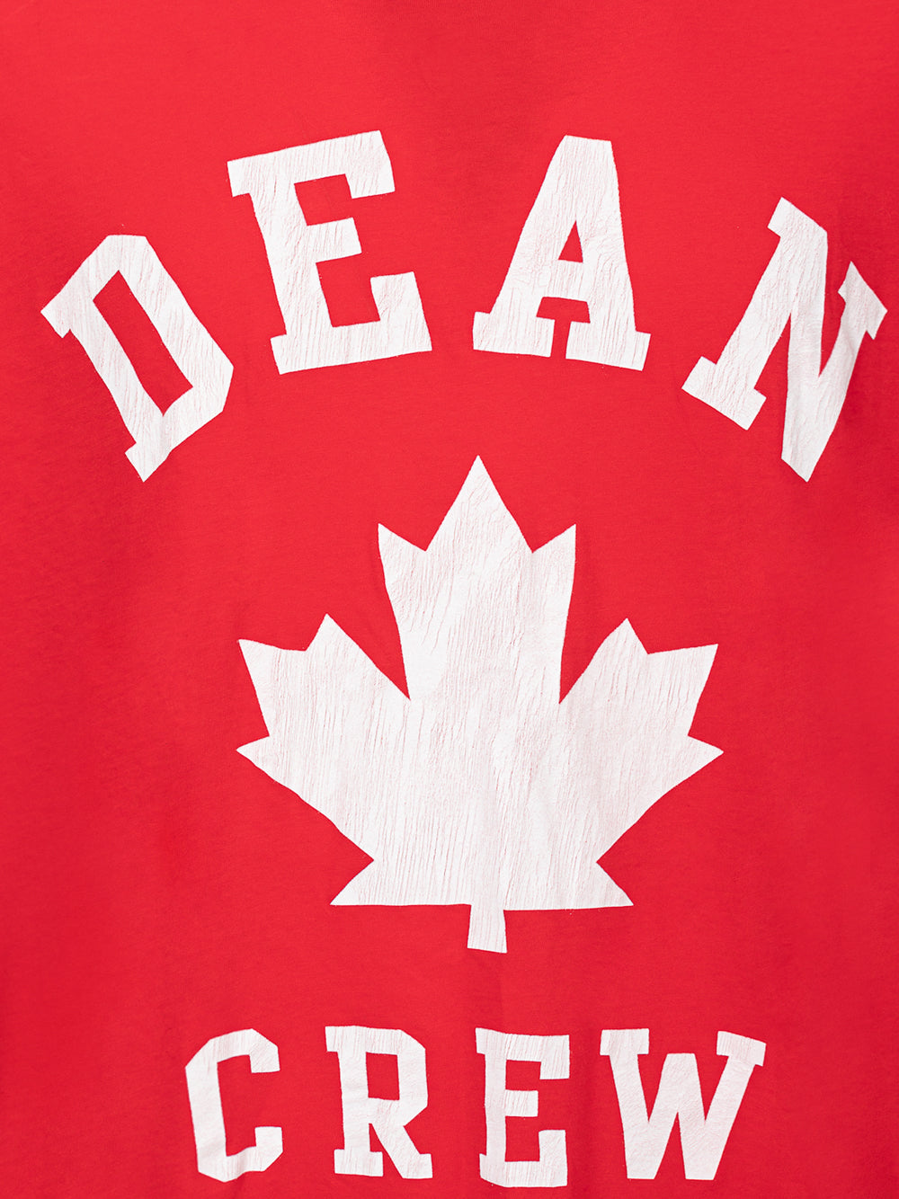 Red Cotton Overfit T-shirt with Print Dsquared2