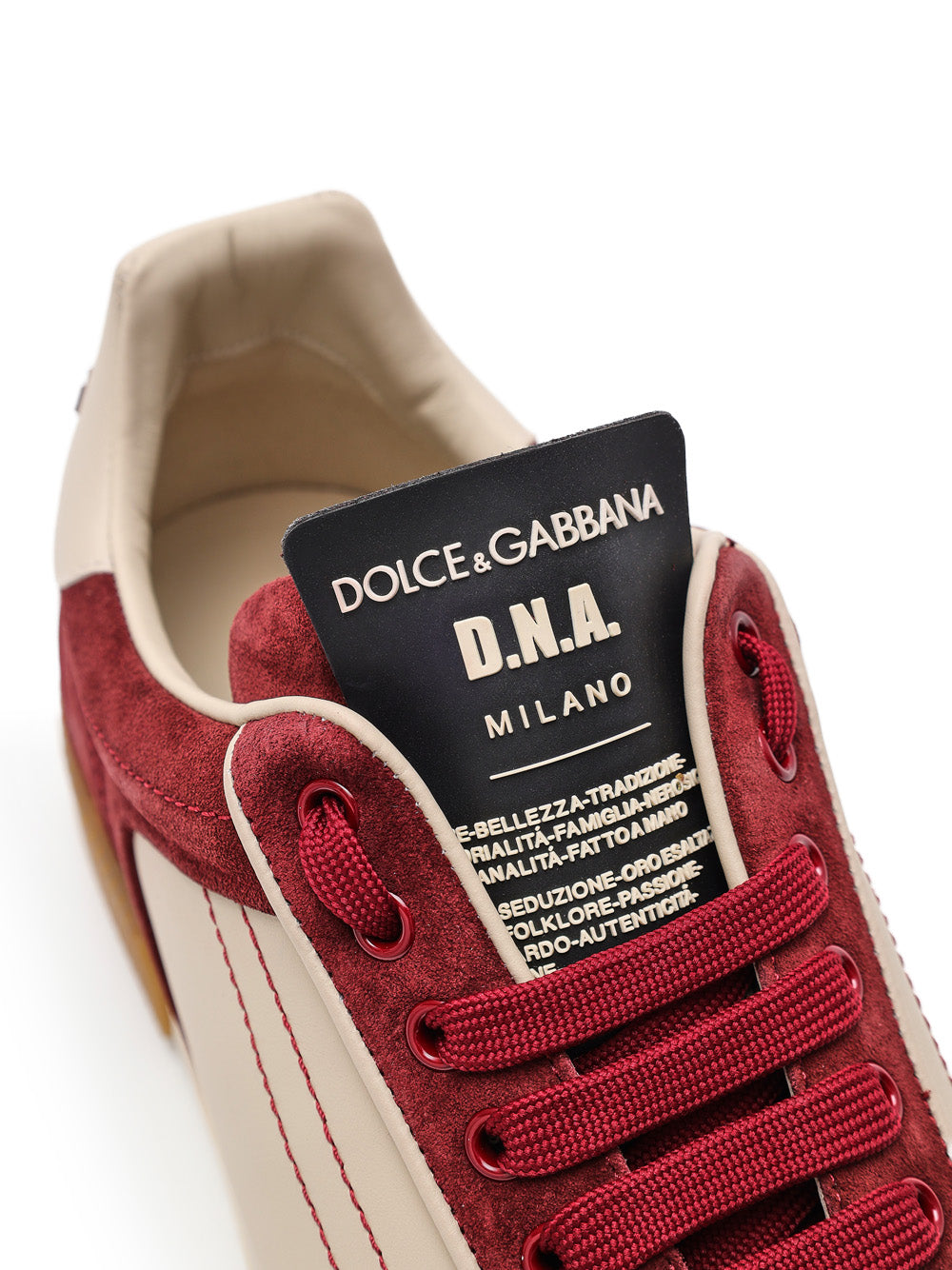 Dolce & Gabbana 'Prince' Low-Top White Leather Sneakers