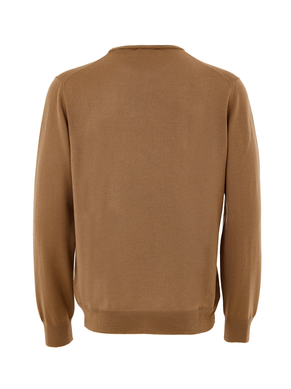 Gran Sasso Brown Fine Wool Crewneck Sweater