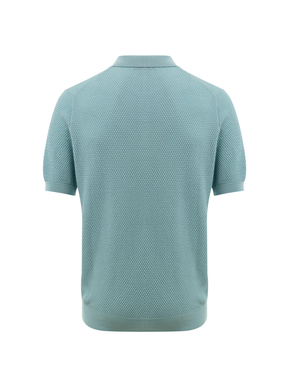Polo Knitting Pattern in Azzurro Gran Sasso