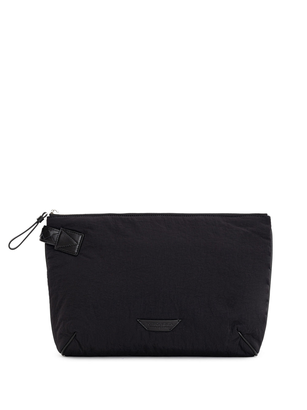 Bottega Veneta Black Nylon Light Paper Clutch