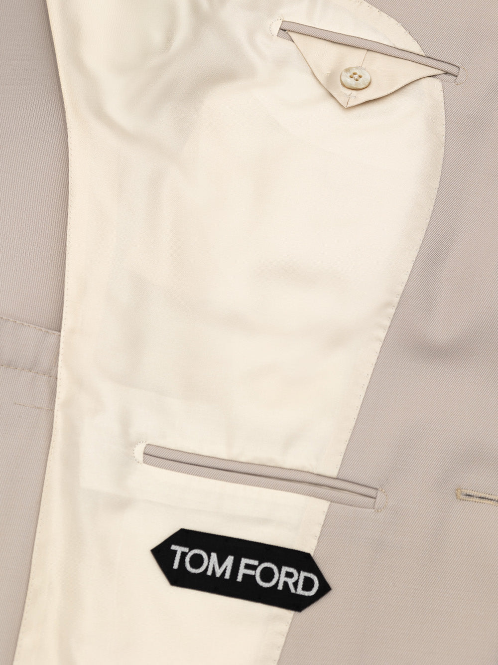 Tom Ford Men's Beige Single-Breasted Wool Jacket – Siebentaschen