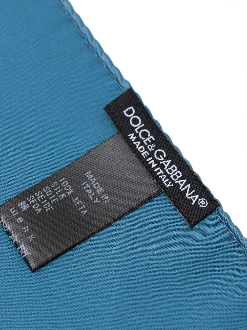 Dolce & Gabbana Powder Blue Silk Pocket Square – 31x31cm – Siebentaschen