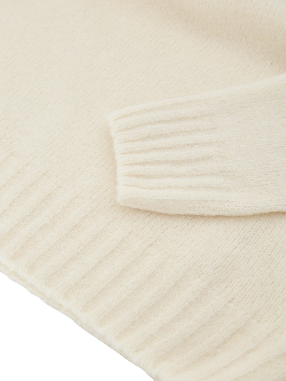 White Gran Sasso BouclÃ©-Effect Wool Turtleneck Sweater