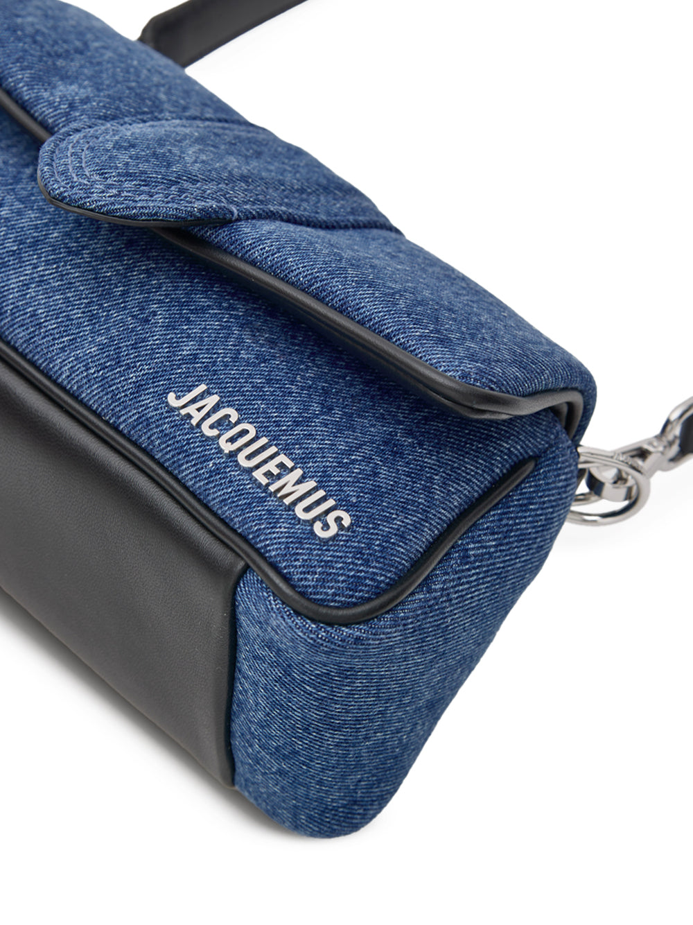 Jacquemus Le Petit Bambimou Mini Shoulder Bag in Denim Cotton and Leather
