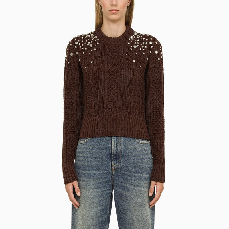 Golden Goose Sassafras wool sweater with rhinestones