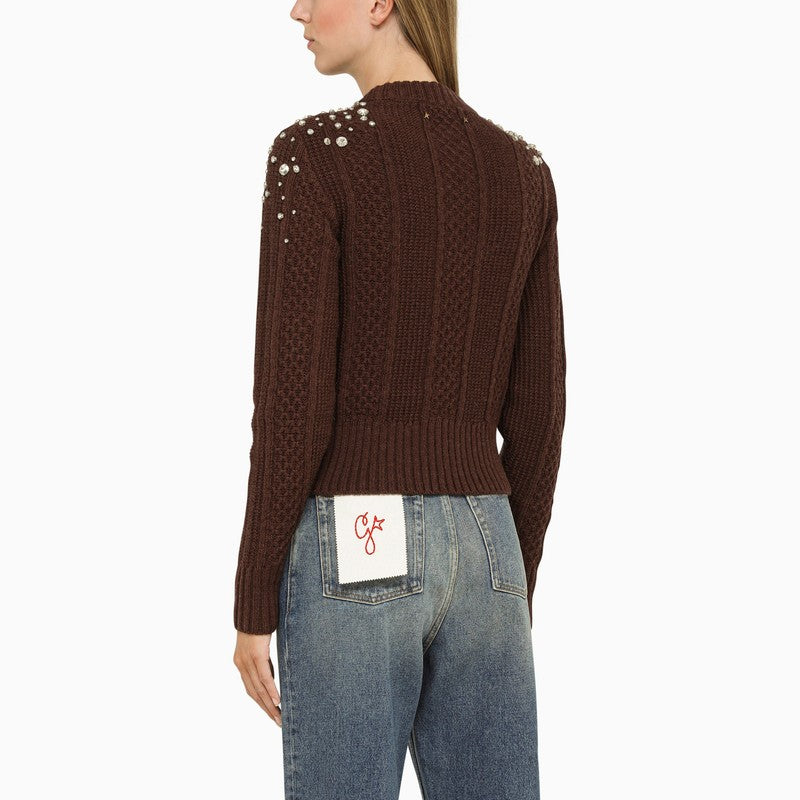 Golden Goose Sassafras wool sweater with rhinestones