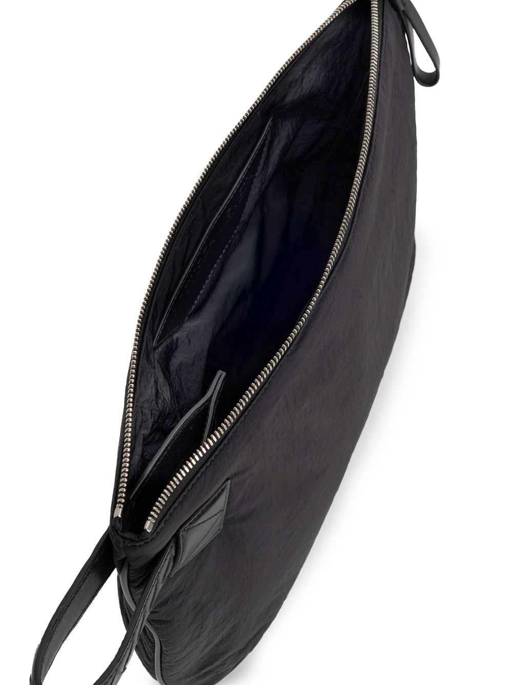 Bottega Veneta Black Nylon Light Paper Clutch