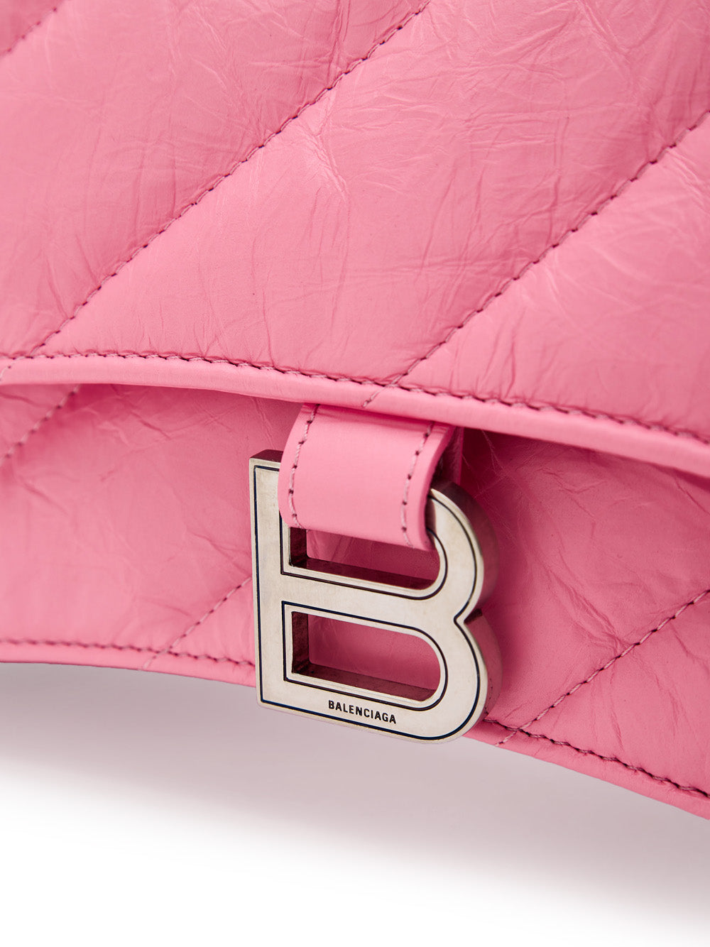 Balenciaga Crush Shoulder Bag with Silver Chain