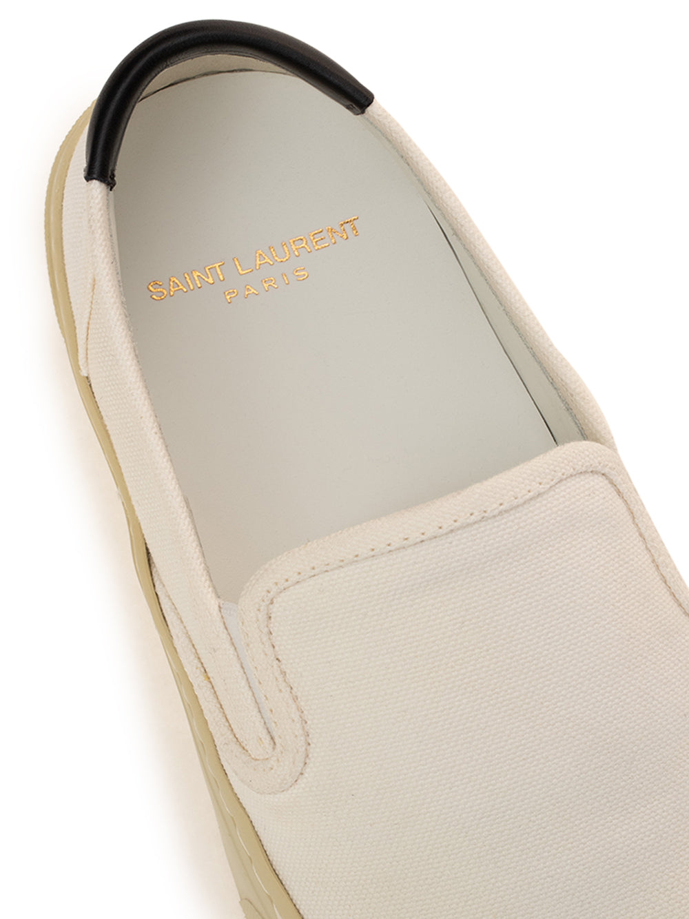 White Canvas Slip-On Saint Laurent