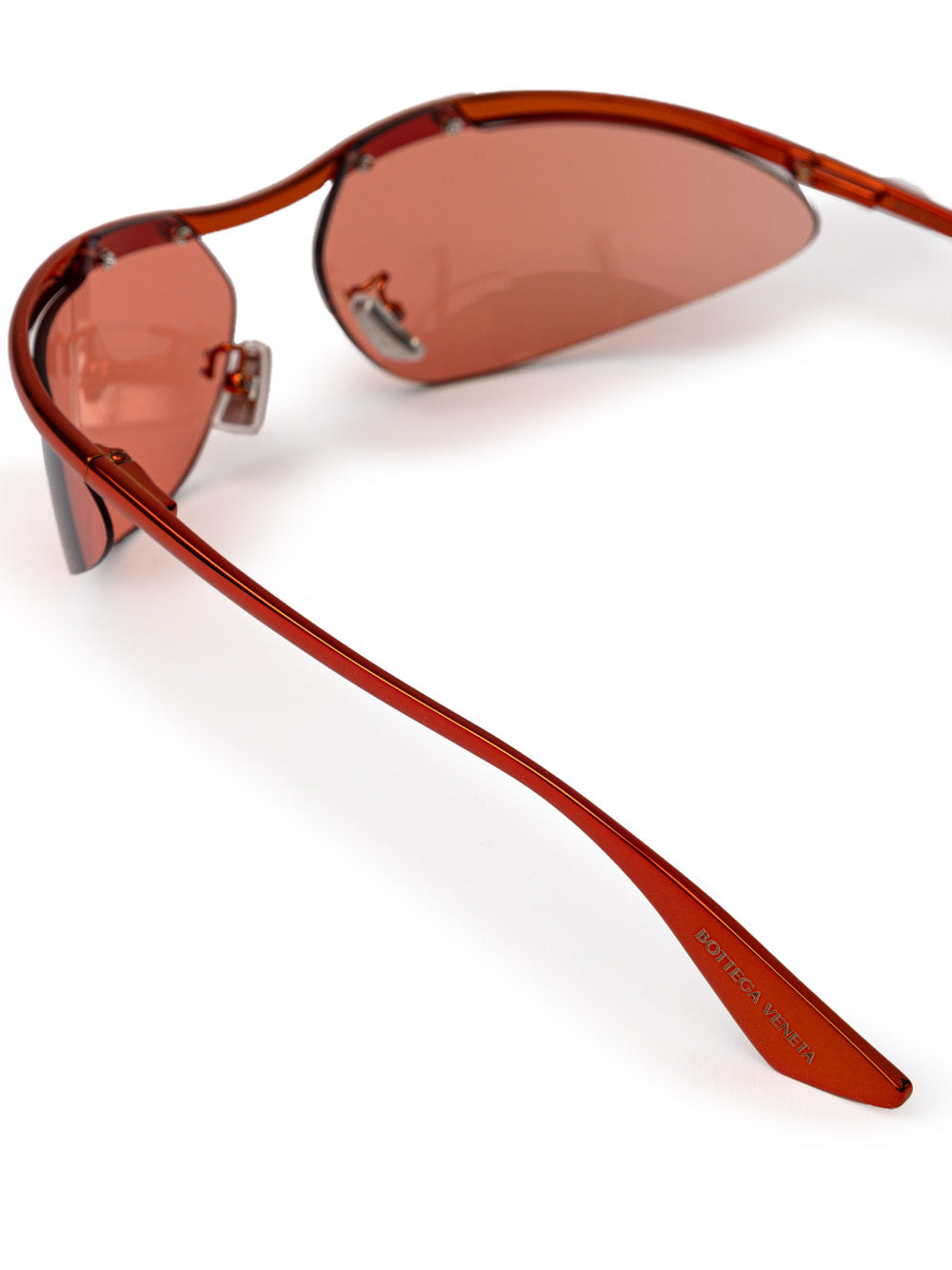 Bottega Veneta Orange Metal Sporty Mirrored Sunglasses – Siebentaschen